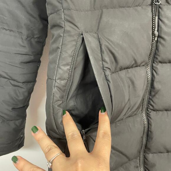 The North Face WOMEN'S GOTHAM DOWN PUFFER PARKA SZ SMALL 550-Down Black Long EUC - Picture 13 of 14